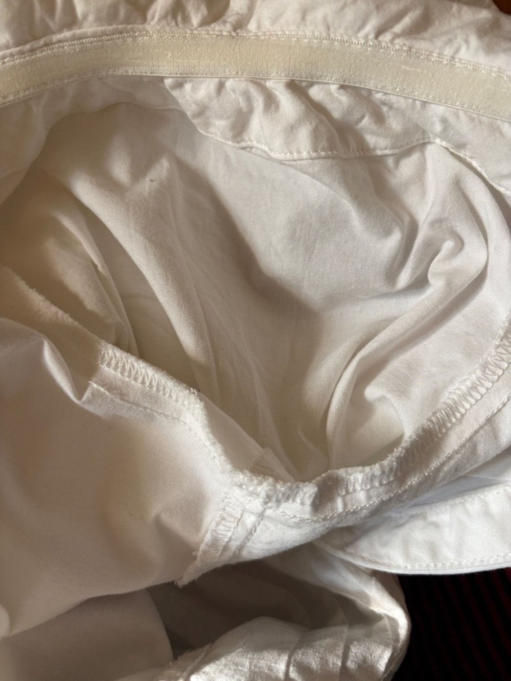 White Off-Shoulder Ruffle Front Blouse - Picture 4 of 5